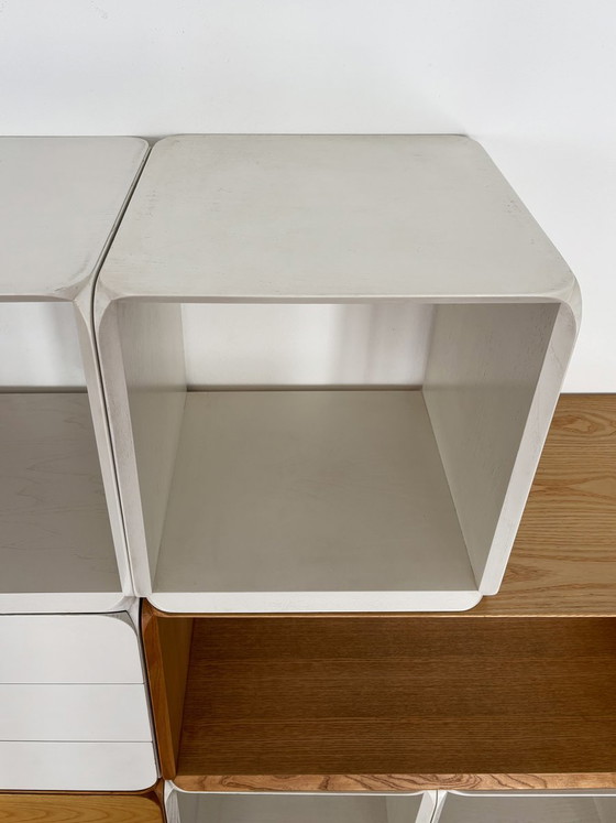 Two-tone modular Bookcases Samara by Derk Jan De Vries for Maisa, Italy, 70s, 8-piece set, White (photo 18 of 23)
