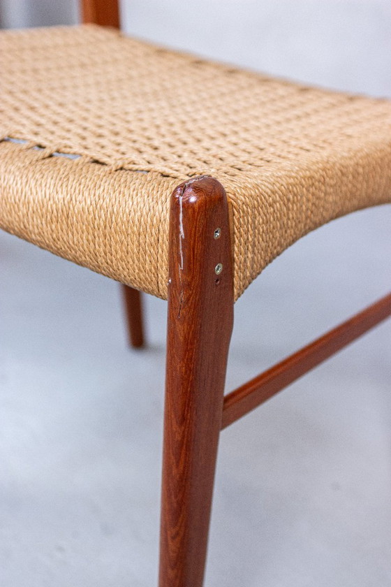 4 sedie Arne Wahl Iversen in teak, design danese, metà secolo, anni '60 – Glyngore Stolefabrik (photo 12 of 18)