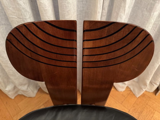 Africa Chair By Afra And Tobia Scarpa For Maxalto – Dining chairs, Leather, Wood (photo 9 of 12)