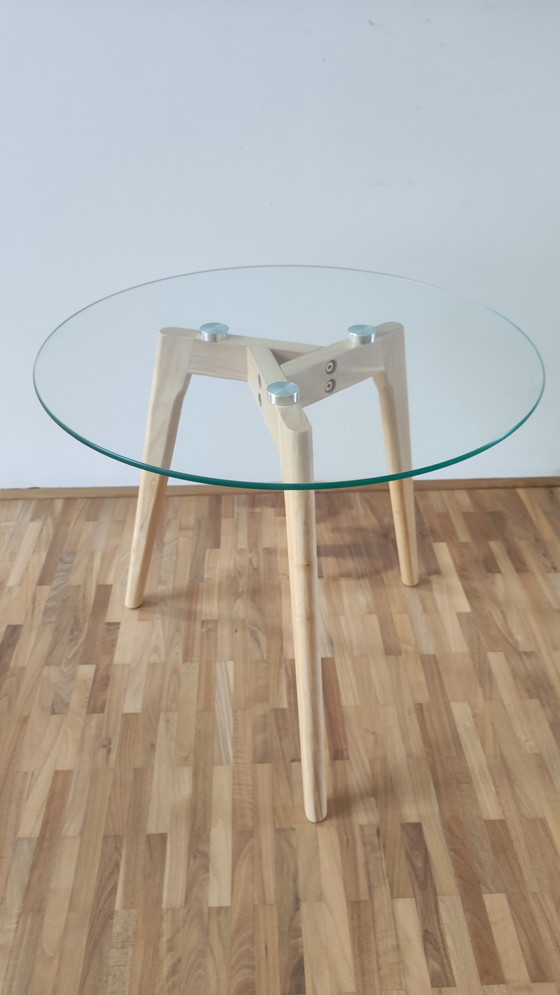 Image 1 of Tavolino in vetro e legno