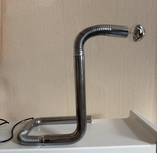 Vintage Italian chrome table lamp