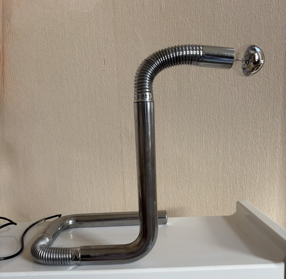 Image 1 of Vintage Italiaanse chromen tafellamp