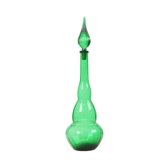 Image 1 of Riesige grüne Glaskaraffe Genie Bottle