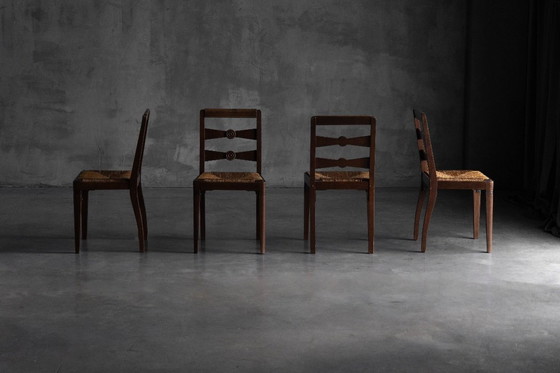 Image 1 of Sedie da pranzo Art Déco di Charles Dudouyt, Francia, anni '40