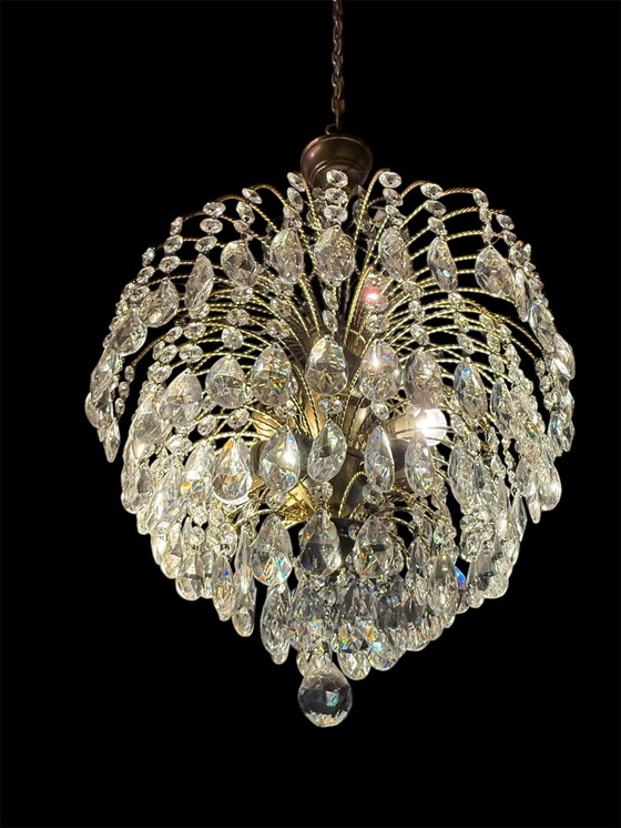 Image 1 of Vintage Hollywood Regency crystal lamp