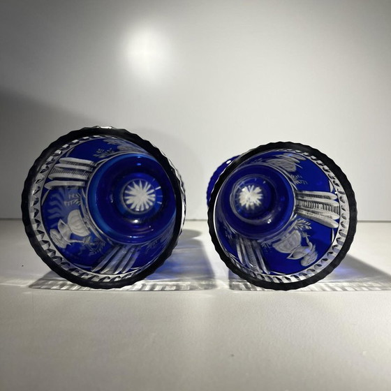 Verres en Cristal de Bohême, 1900, Lot de 2 – Verres et carafes, Crystal, Glass, Bohemian (photo 11 of 14)