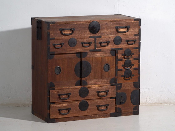 Tansu giapponese antico - Periodo Meiji / Taishō (ca. ) #52 – Cassettiere, Iron (photo 2 of 40)