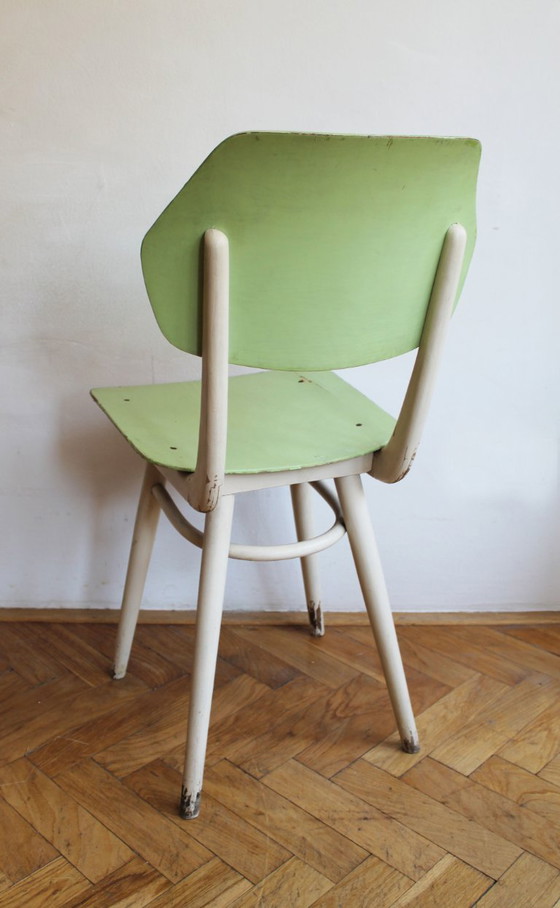 Set di 6 sedie da pranzo TON | Finitura originale color pastello | 1964 – Wood (photo 19 of 46)