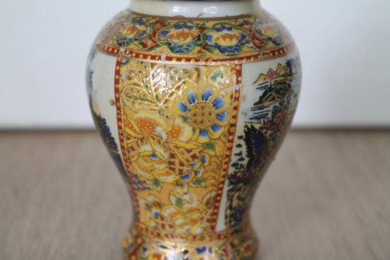 Image 1 of Vaso per zenzero/vaso da tempio in stile Satsuma giapponese, anni '60