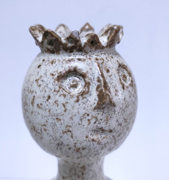 Image 1 of candelabro antropomorfo de cerámica firmado "p