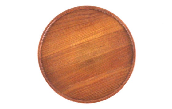 Image 1 of Vassoio girevole Lazy Susan in teak, stile vintage danese