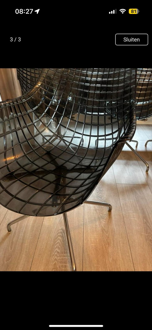 4 chairs driade marcel wanders dining room chairs black dark