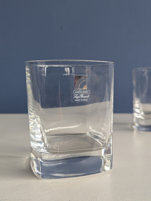 3x vintage Italiaanse whiskey glazen 