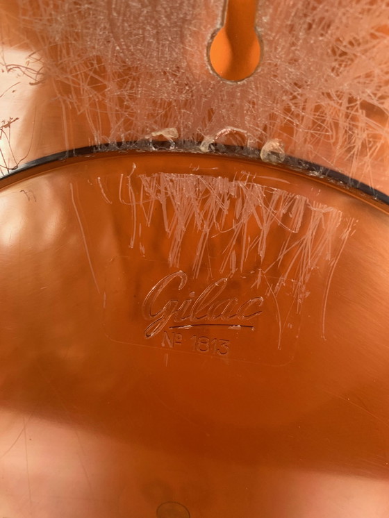 Image 1 of Ronde spiegel van gerookt plexiglas - GILAC n°1813 - Vintage 1970