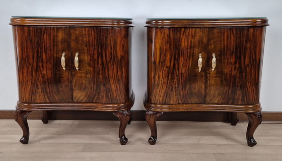 Image 1 of Art-Deco-Nachttische aus Florenz, 1934