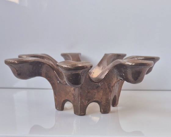 Image 1 of Lampada da tavolo in bronzo di Michael Harjes circa 1960 Brutalismo