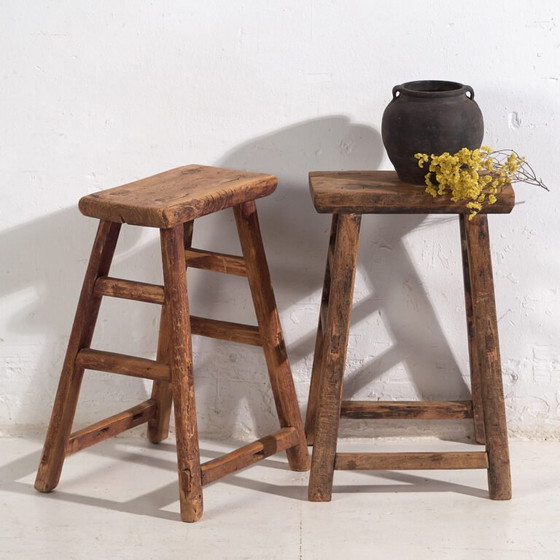 Pair of Antique oriental stools (c.1900) #7 (photo 7 of 34)