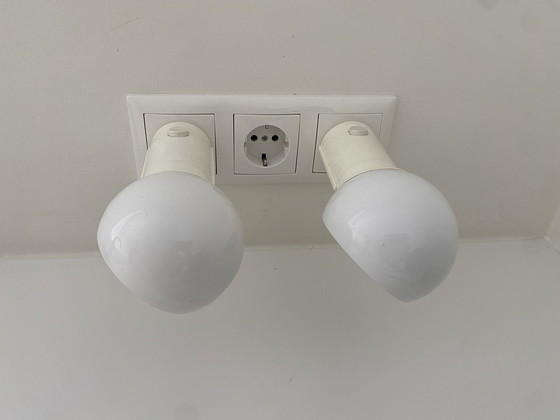 Image 1 of 2x Vrieland design - faretto da parete con spina - lampada con spina - Olanda - anni '80