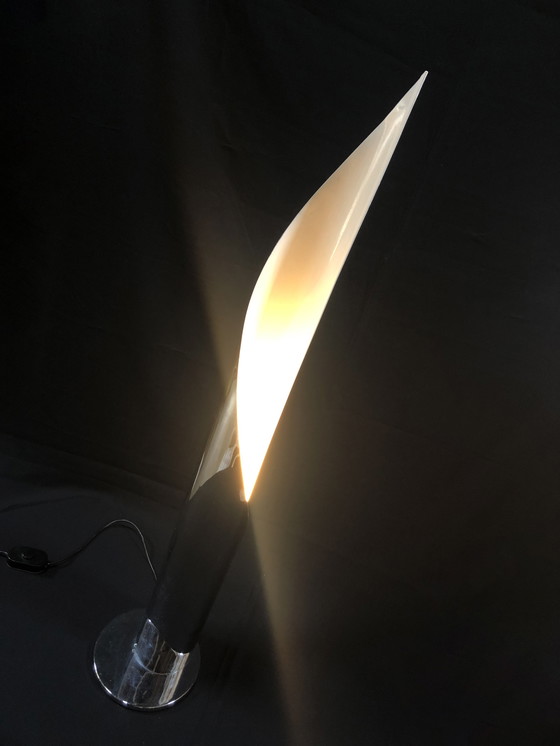 Image 1 of Vintage vloerlamp - Vlam - Roestvrij staal - Space Age - 1970