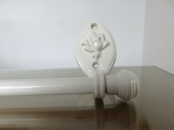 Image 1 of Porta tovaglioli antico in ghisa smaltata bianca Art Déco, Francia, anni '30