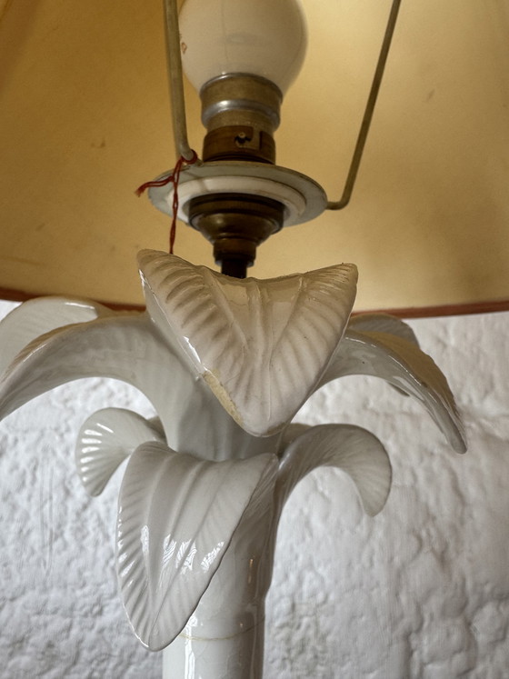 Image 1 of Tommaso Barbi ceramic palm tree lamp, 1960s