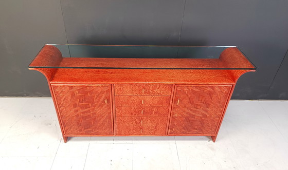 Image 1 of Buffet vintage en rotin, 1970