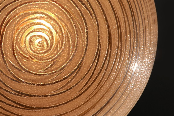 Image 1 of Glashütte Limburg Hanging Lamp Amber Glass, 1960s