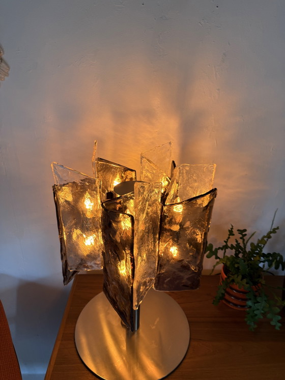 Vintage Murano glass table lamp, Italy '80s – rvs, Metal (photo 5 of 15)