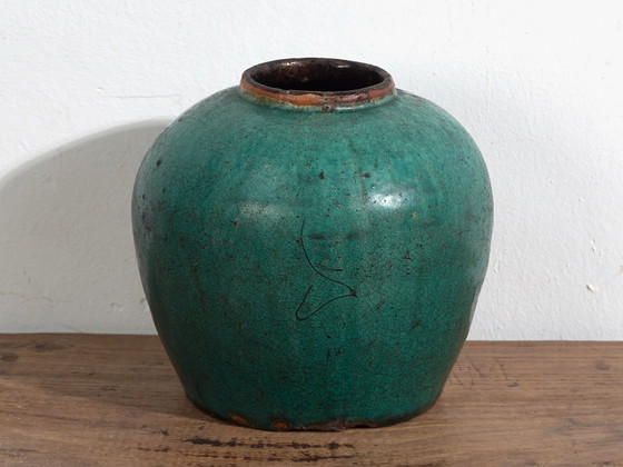 Antique turquoise green vase (c.1820) #32 – Ceramic (photo 34 of 34)