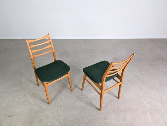 Image 1 of Lot de 2 chaises Midcentury Vintage hêtre 1960 Design Chaise de salle à manger