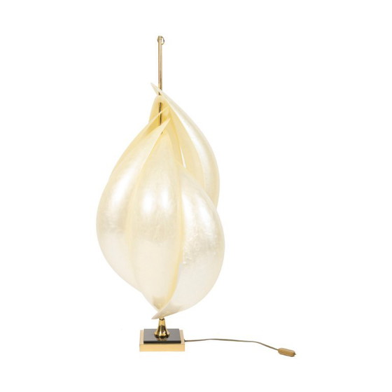 « Coquillage » lamp van Maison Rougier, Canada, jaren 70 – Vloerlampen, Plexiglass, Brass (photo 4 of 7)