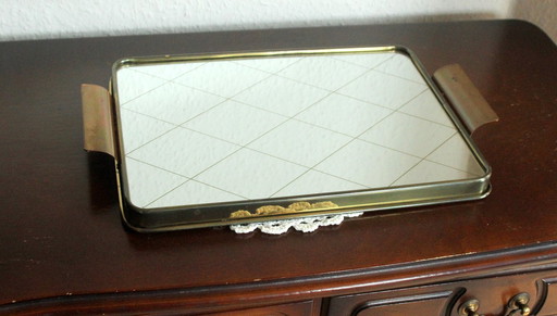 Vassoio a specchio - elegante vassoio da portata degli anni '50