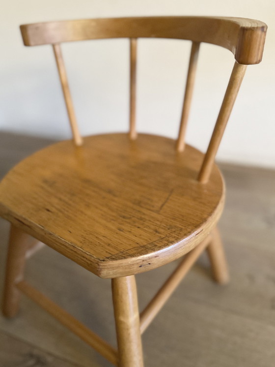 Image 1 of Chaise d'enfant vintage en bois Van Dijk Toys