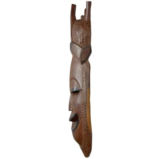 Handgesneden Houten Tribale Masker – Marka Stijl – Afrikaanse Wanddecoratie – Beeldhouwkunst, Wood (photo 3 of 4)