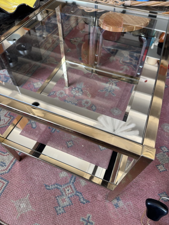 1970s mirrored glass side table – Metal (photo 6 of 11)