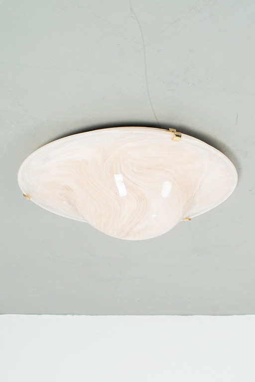 Large glass ceiling lamp