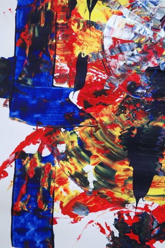 Image 1 of CB.Abstract op papier 24/25 tweeluik kunstwerk