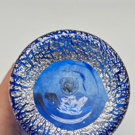 Murano Art Glass Tumbler / Vase – Silver Leaf & Murrines – Hand-blown – Glass & Decanter (photo 11 of 20)