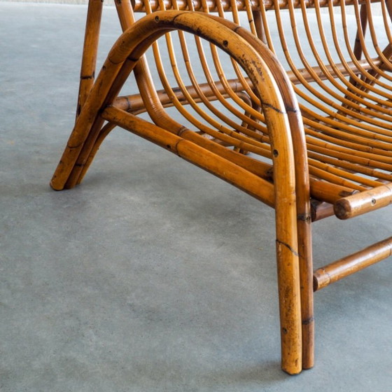 Mid-Century Rattan & Bamboo Two-Seater Lounge Sofa – 2 seaters (photo 18 of 18)