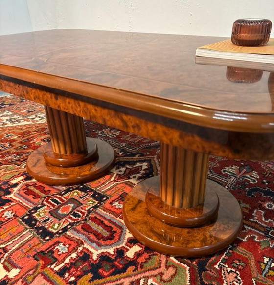 Image 1 of Art Deco coffee table in burr veneer