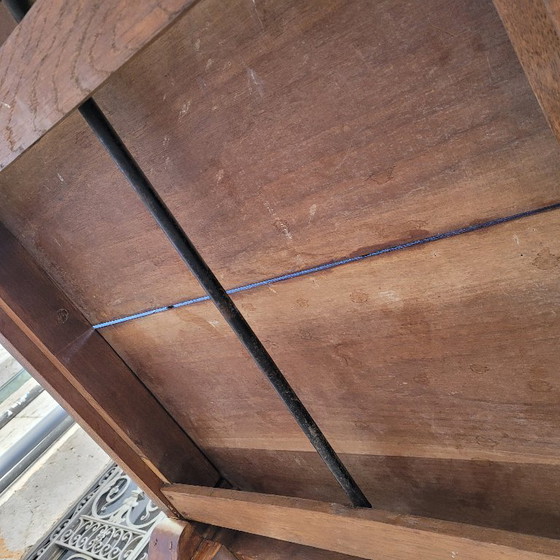 Image 1 of Extending crank dining table, J.& J. W. Meeks, New York, mahogany wood, 19th c. - United States