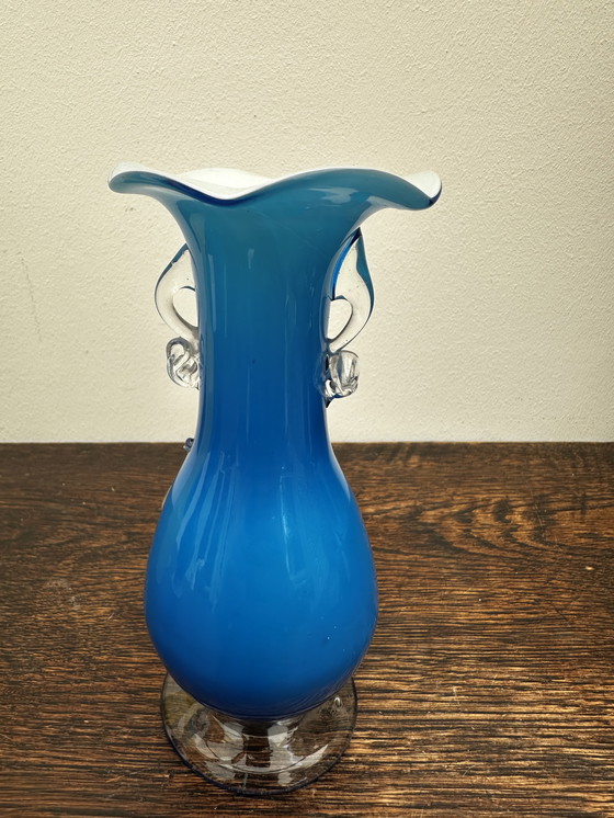 Image 1 of 4 vintage Murano glass soliflore vases