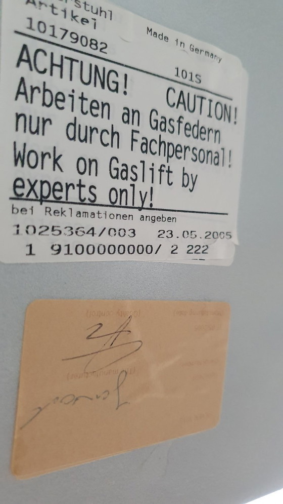 Image 1 of Interstuhl Silver 162S Bürostuhl, weißes Leder, James Bond