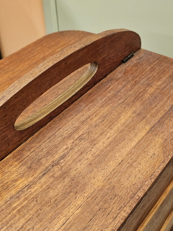 Vintage Teakfineer Naaikastje Naaibox Naardoos – Nachtkastjes, Wood (photo 12 of 12)