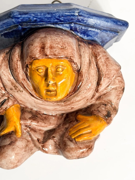Handbemaltes italienisches Keramikregal aus dem frühen 20. Jahrhundert – Dekorative Objekte, Ceramic (photo 6 of 9)