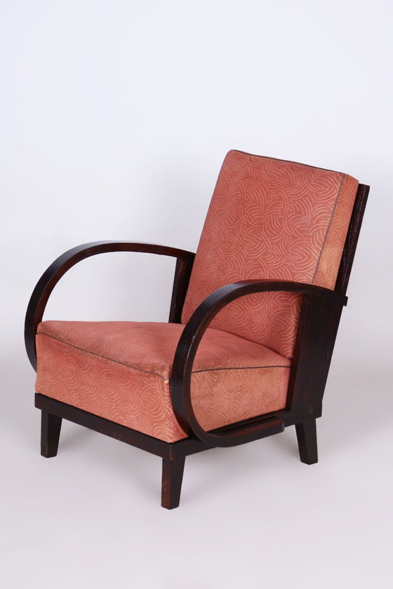 Sillón Art Déco restaurado, de Jindrich Halabala, UP Zavody, República Checa, década de 1930. – Sillones (photo 5 of 10)