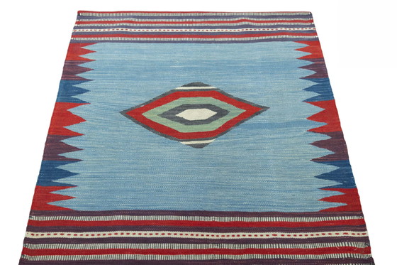 Image 1 of Handgewebter Designer Kelim Fars – 135 x 113 cm