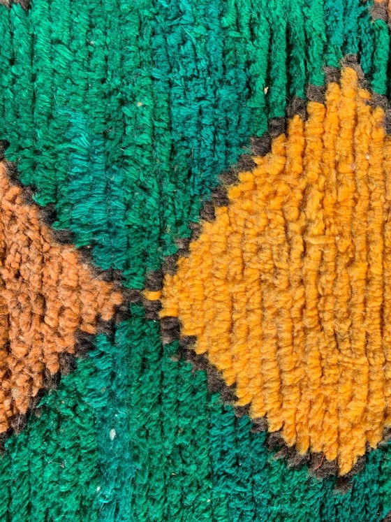 Handgeknüpfter Boujaad-Teppich – Marokkanischer Wollteppich, abstraktes Berber-Design, geometrische (photo 4 of 12)