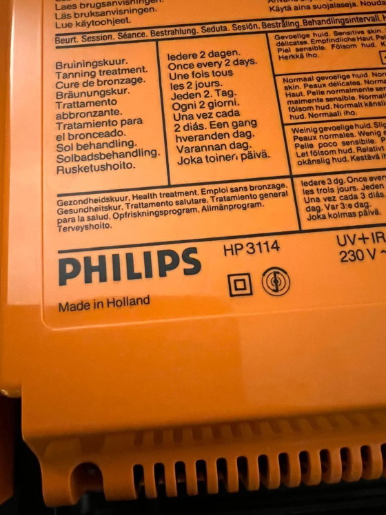 Image 1 of Lampada solare/IR vintage Philips HP3114 – arancione retrò, quasi come nuova