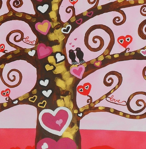 Image 1 of The love tree (handgeschilderd)